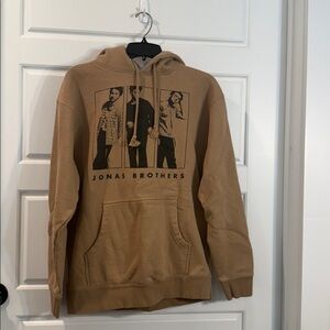 Jonas Brothers The 2023 Tour Hoodie Tan Black Bands Music Athleisure medium